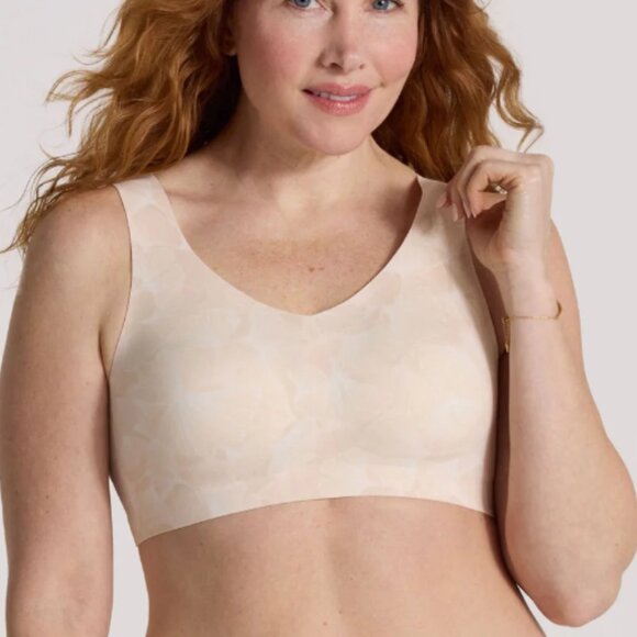 Evelyn & Bobbie Other - Evelyn Bobbie Defy Bra Mesh Champagne Ginko Women Large Wireless Comfort Support